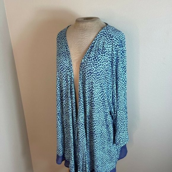 Lane Bryant Sweaters - Lane Bryant Open Front Aqua Purple Wrap Shrug Cardigan 26 / 28